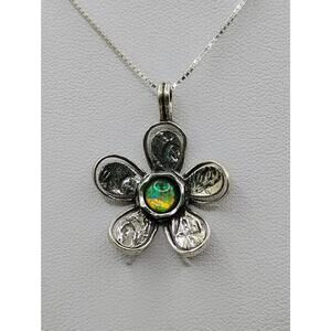 Vintage Signed Shube Opal Necklace